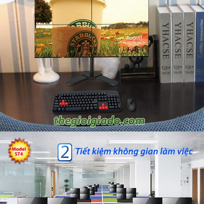Giá đỡ 4 màn hình LCD model ST4 Giá đỡ 4 màn hình LCD model ST4