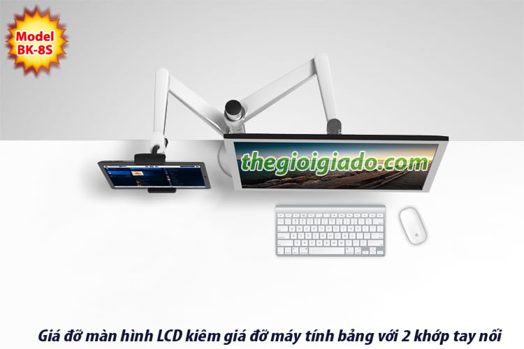 giá đỡ màn hình LCD kiêm giá đỡ MÁY TÍNH BẢNG dùng cho dân văn phòng