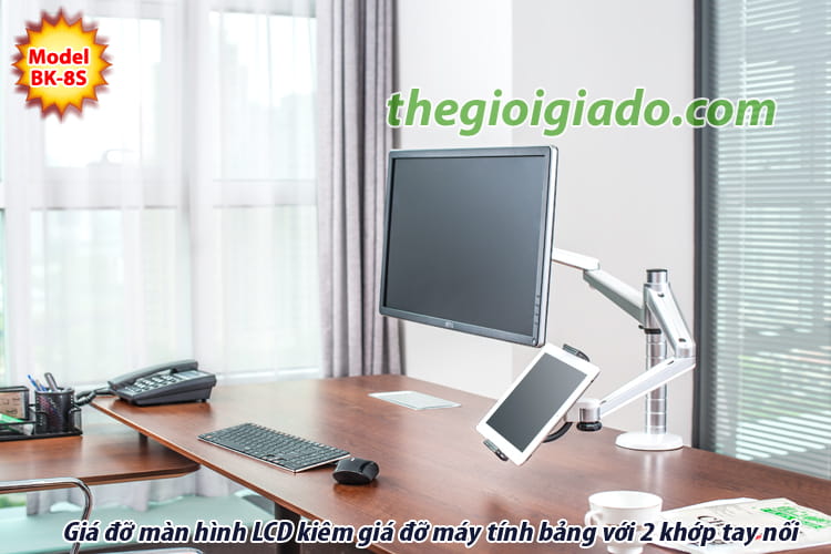giá đỡ màn hình LCD kiêm giá đỡ MÁY TÍNH BẢNG dùng cho dân văn phòng