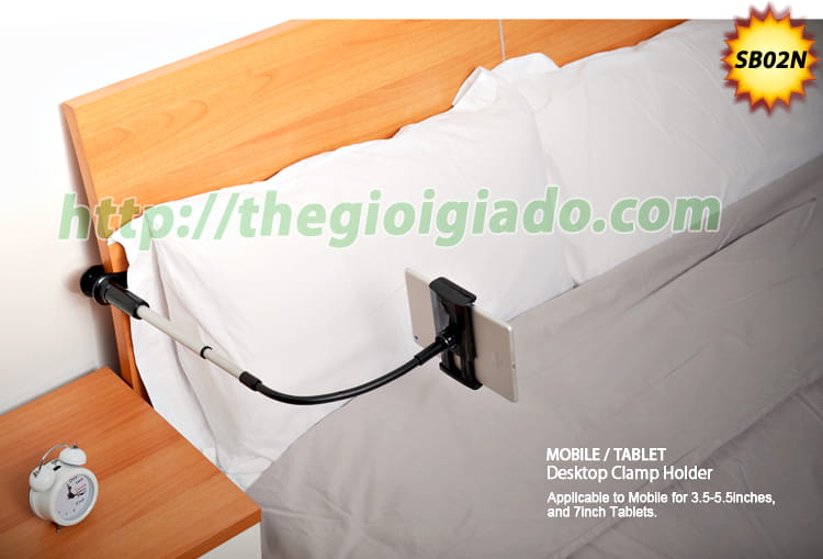 GIÁ ĐỠ MÁY TÍNH BẢNG KIÊM GIÁ ĐỠ ĐIỆN THOẠI TRÊN GIƯỜNG