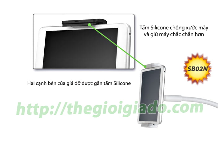 GIÁ ĐỠ MÁY TÍNH BẢNG KIÊM GIÁ ĐỠ ĐIỆN THOẠI TRÊN GIƯỜNG