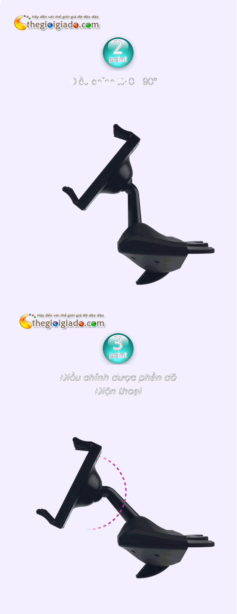 GIÁ ĐỠ SMARTPHONE DÙNG TRÊN XE ÔTÔ,Giá đỡ điện thoại dùng trên oto - MODEL: SB04D