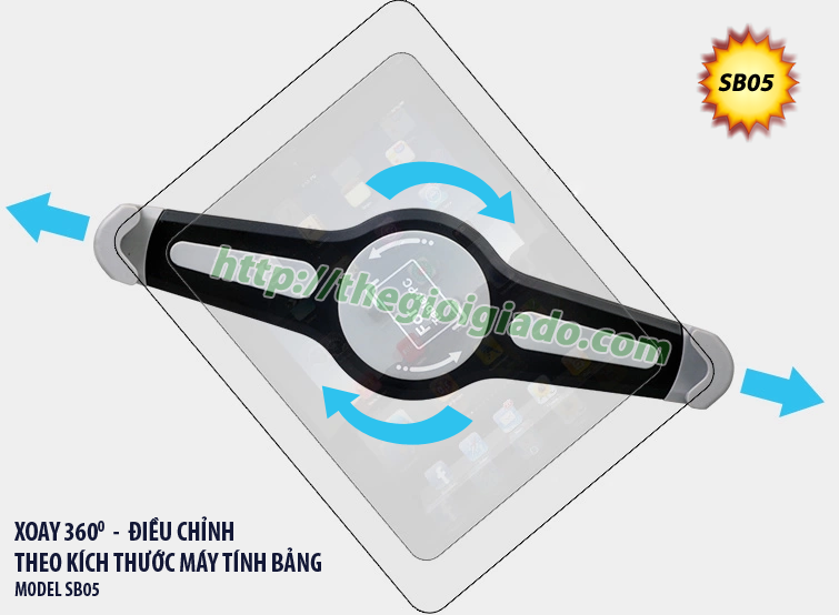 GIÁ ĐỠ MÁY TÍNH BẢNG TRÊN ÔTÔ- Model: SB05