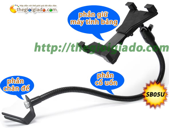 GIÁ ĐỠ MÁY TÍNH BẢNG TRÊN ÔTÔ- Model: SB05U 