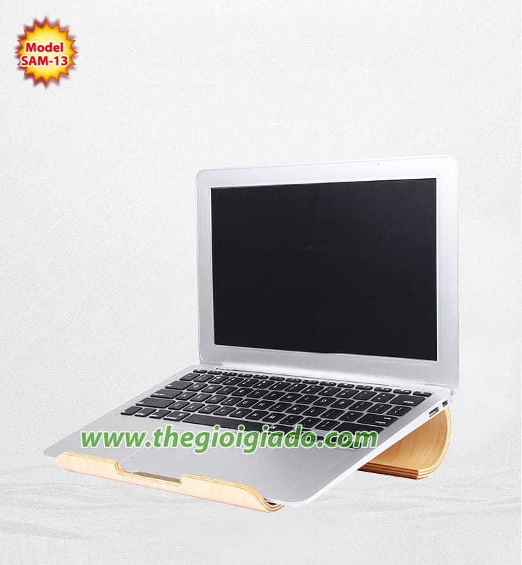 Giá đỡ MacBook để bàn chất liệu gỗ SAM-13 Giá đỡ MacBook để bàn chất liệu gỗ SAM-13