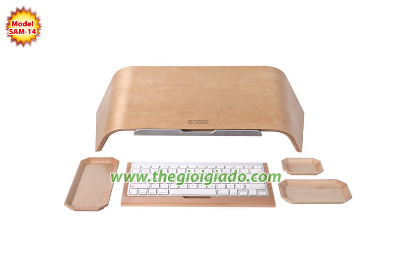 Giá đỡ MacBook để bàn chất liệu gỗ SAM-14 Giá đỡ MacBook để bàn chất liệu gỗ SAM-14