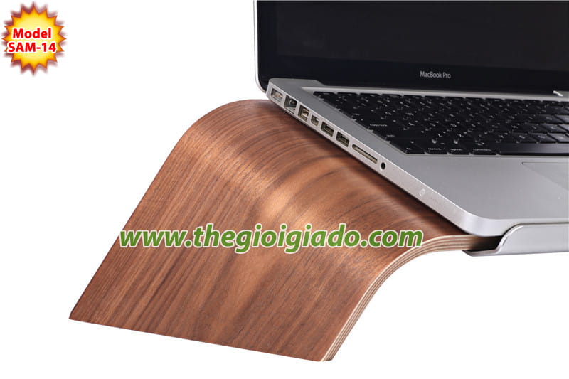 Giá đỡ MacBook để bàn chất liệu gỗ SAM-14 Giá đỡ MacBook để bàn chất liệu gỗ SAM-14