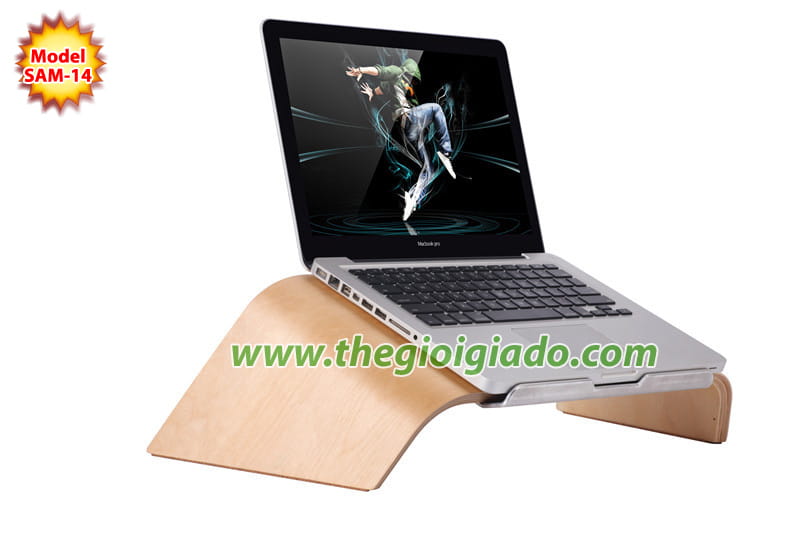 Giá đỡ MacBook để bàn chất liệu gỗ SAM-14 Giá đỡ MacBook để bàn chất liệu gỗ SAM-14