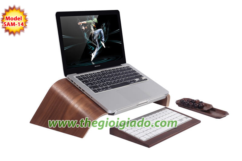 Giá đỡ MacBook để bàn chất liệu gỗ SAM-14 Giá đỡ MacBook để bàn chất liệu gỗ SAM-14