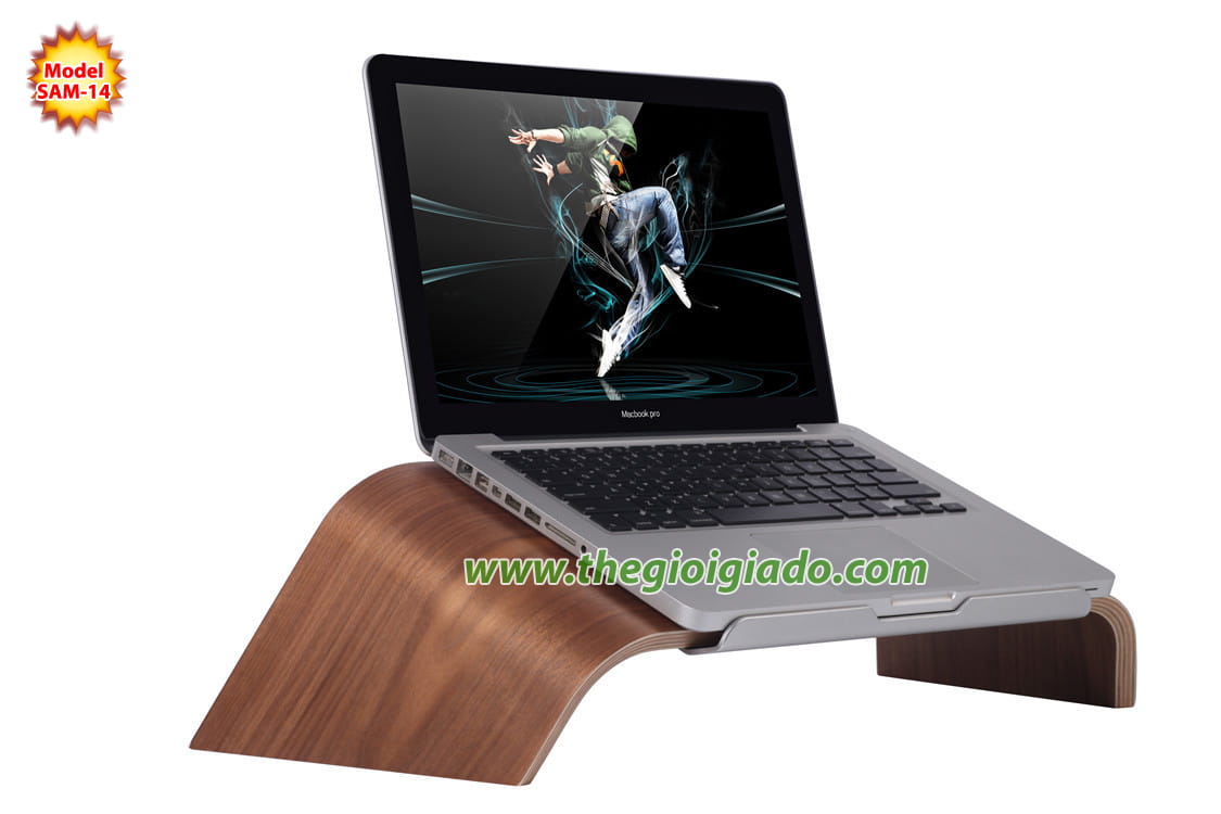 Giá đỡ MacBook để bàn chất liệu gỗ SAM-14 Giá đỡ MacBook để bàn chất liệu gỗ SAM-14