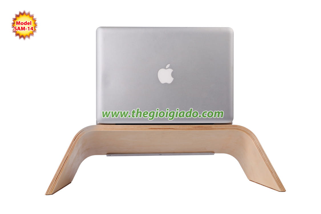 Giá đỡ MacBook để bàn chất liệu gỗ SAM-14 Giá đỡ MacBook để bàn chất liệu gỗ SAM-14