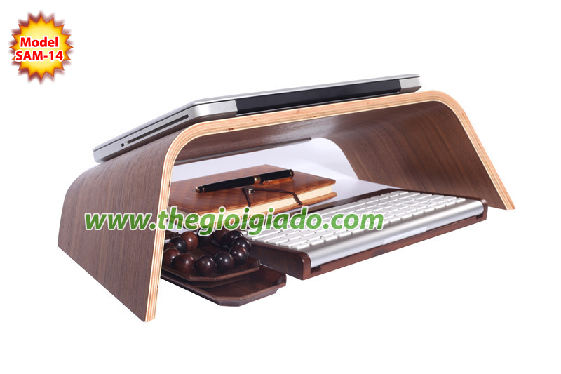 Giá đỡ MacBook để bàn chất liệu gỗ SAM-14 Giá đỡ MacBook để bàn chất liệu gỗ SAM-14