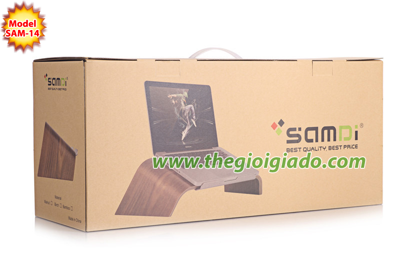 Giá đỡ MacBook để bàn chất liệu gỗ SAM-14 Giá đỡ MacBook để bàn chất liệu gỗ SAM-14