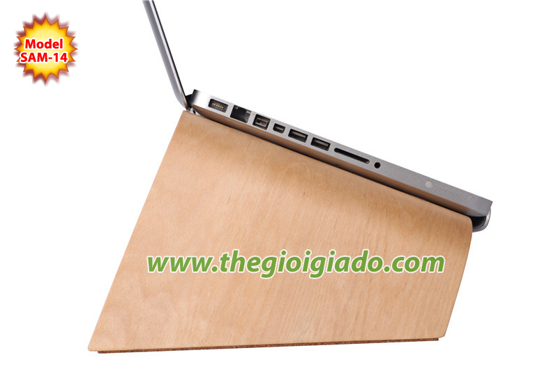Giá đỡ MacBook để bàn chất liệu gỗ SAM-14 Giá đỡ MacBook để bàn chất liệu gỗ SAM-14