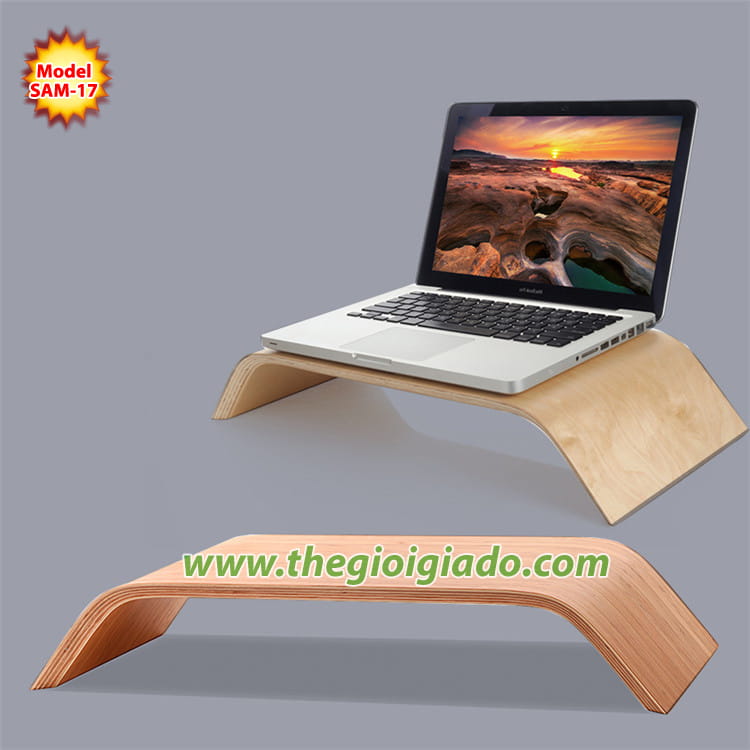 Gi&aacute; đỡ Macbook chất liệu gỗ SAM-17