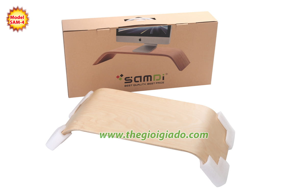 Gi&aacute; đỡ iMac để b&agrave;n chất liệu gỗ SAM-4