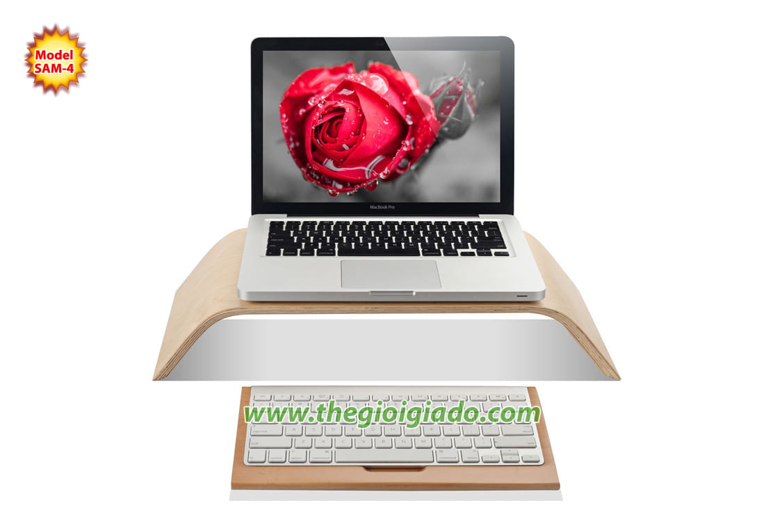 Gi&aacute; đỡ iMac để b&agrave;n chất liệu gỗ SAM-4
