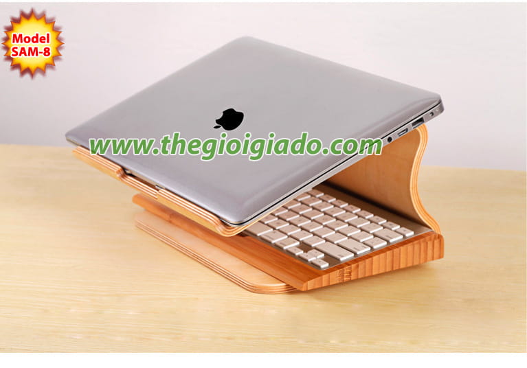 Gi&aacute; đỡ MacBook để b&agrave;n chất liệu gỗ SAM-8