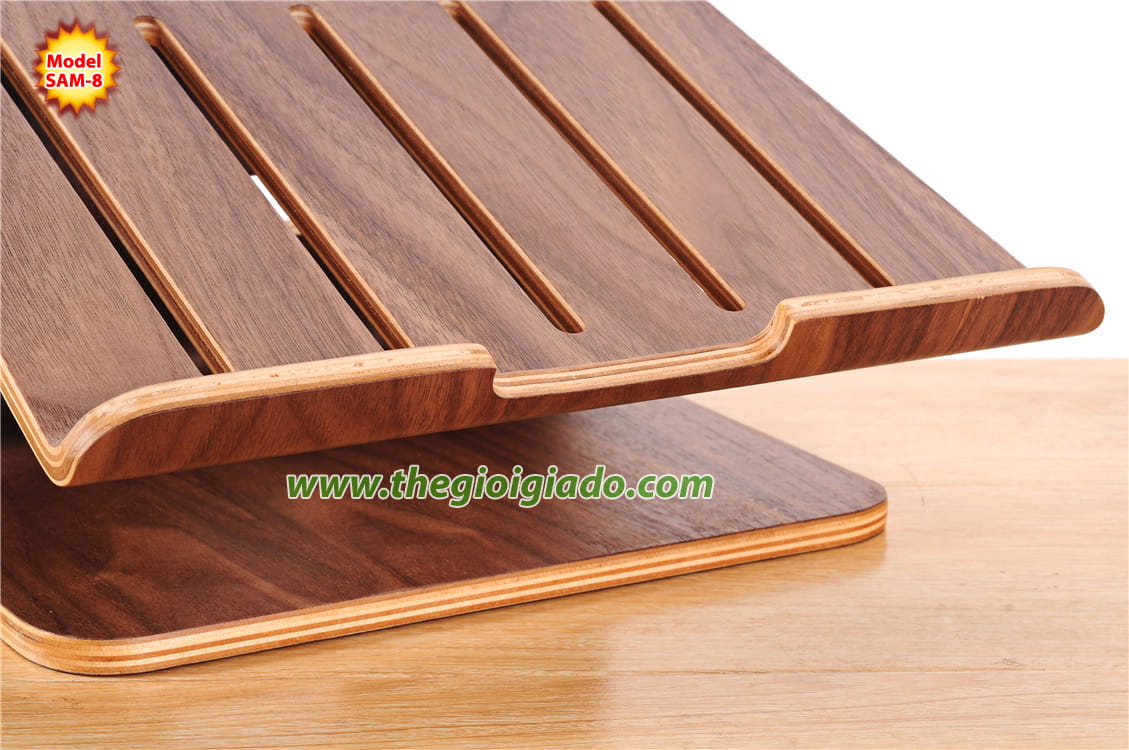 Gi&aacute; đỡ MacBook để b&agrave;n chất liệu gỗ SAM-8