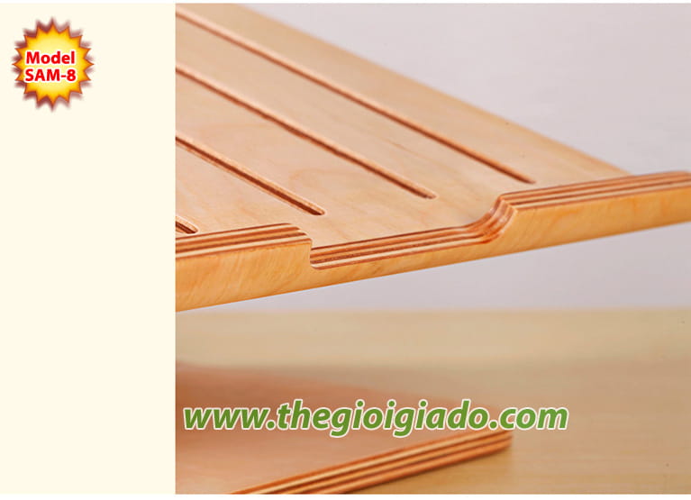 Gi&aacute; đỡ MacBook để b&agrave;n chất liệu gỗ SAM-8