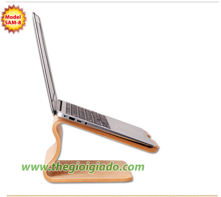 Gi&aacute; đỡ MacBook để b&agrave;n chất liệu gỗ SAM-8