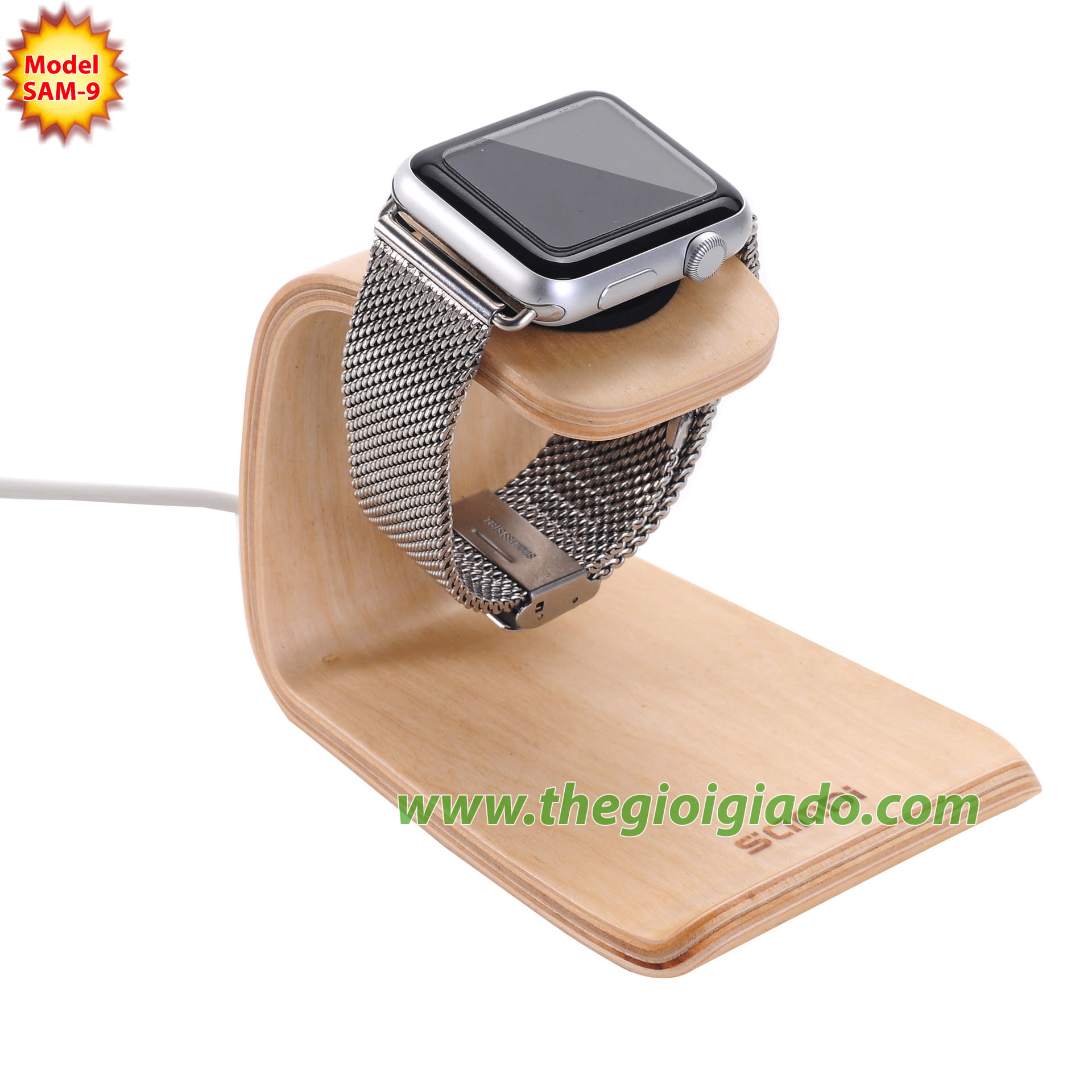 Giá đỡ Apple Watch để bàn,chất liệu gỗ SAM-9 Giá đỡ Apple Watch để bàn,chất liệu gỗ SAM-9