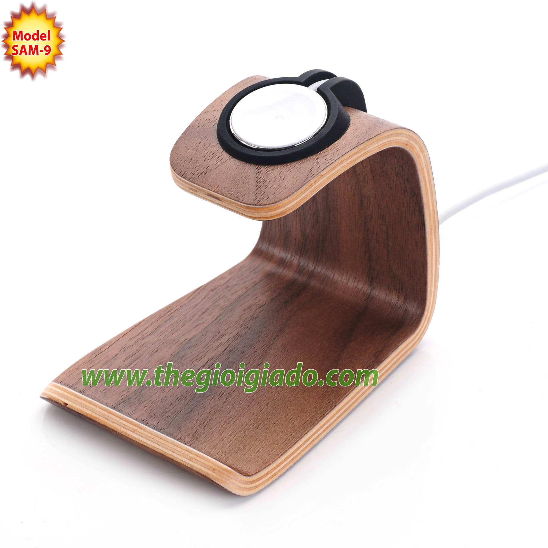 Giá đỡ Apple Watch để bàn,chất liệu gỗ SAM-9 Giá đỡ Apple Watch để bàn,chất liệu gỗ SAM-9