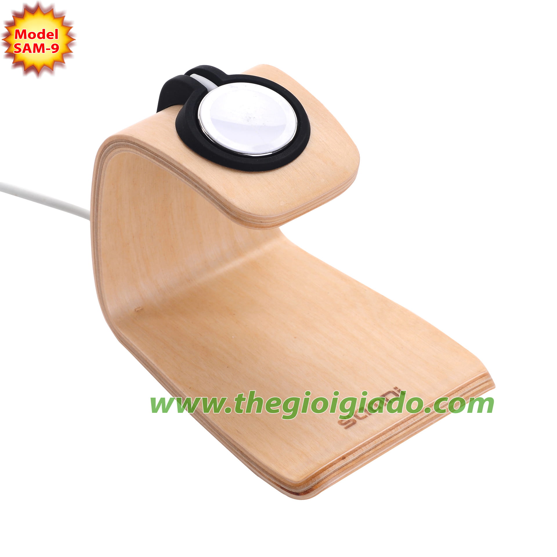 Giá đỡ Apple Watch để bàn,chất liệu gỗ SAM-9 Giá đỡ Apple Watch để bàn,chất liệu gỗ SAM-9