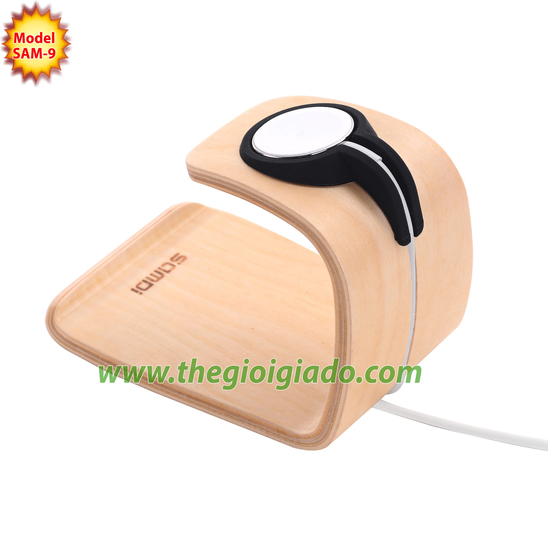 Giá đỡ Apple Watch để bàn,chất liệu gỗ SAM-9 Giá đỡ Apple Watch để bàn,chất liệu gỗ SAM-9