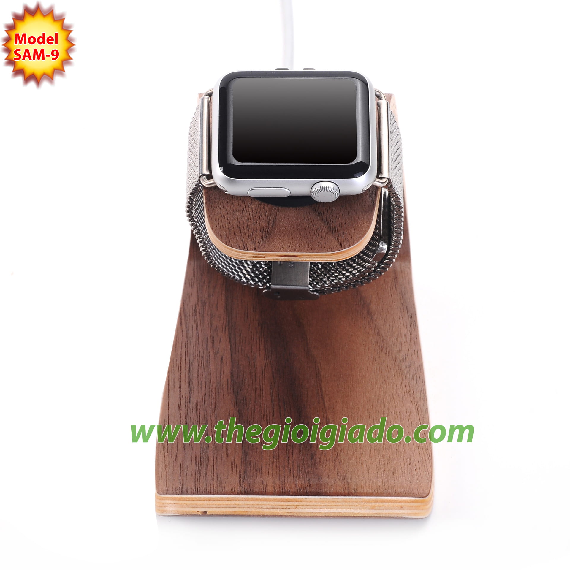 Giá đỡ Apple Watch để bàn,chất liệu gỗ SAM-9 Giá đỡ Apple Watch để bàn,chất liệu gỗ SAM-9