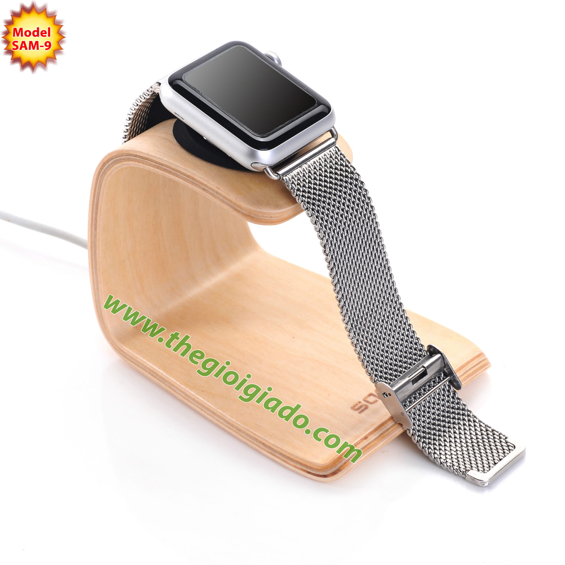Giá đỡ Apple Watch để bàn,chất liệu gỗ SAM-9 Giá đỡ Apple Watch để bàn,chất liệu gỗ SAM-9
