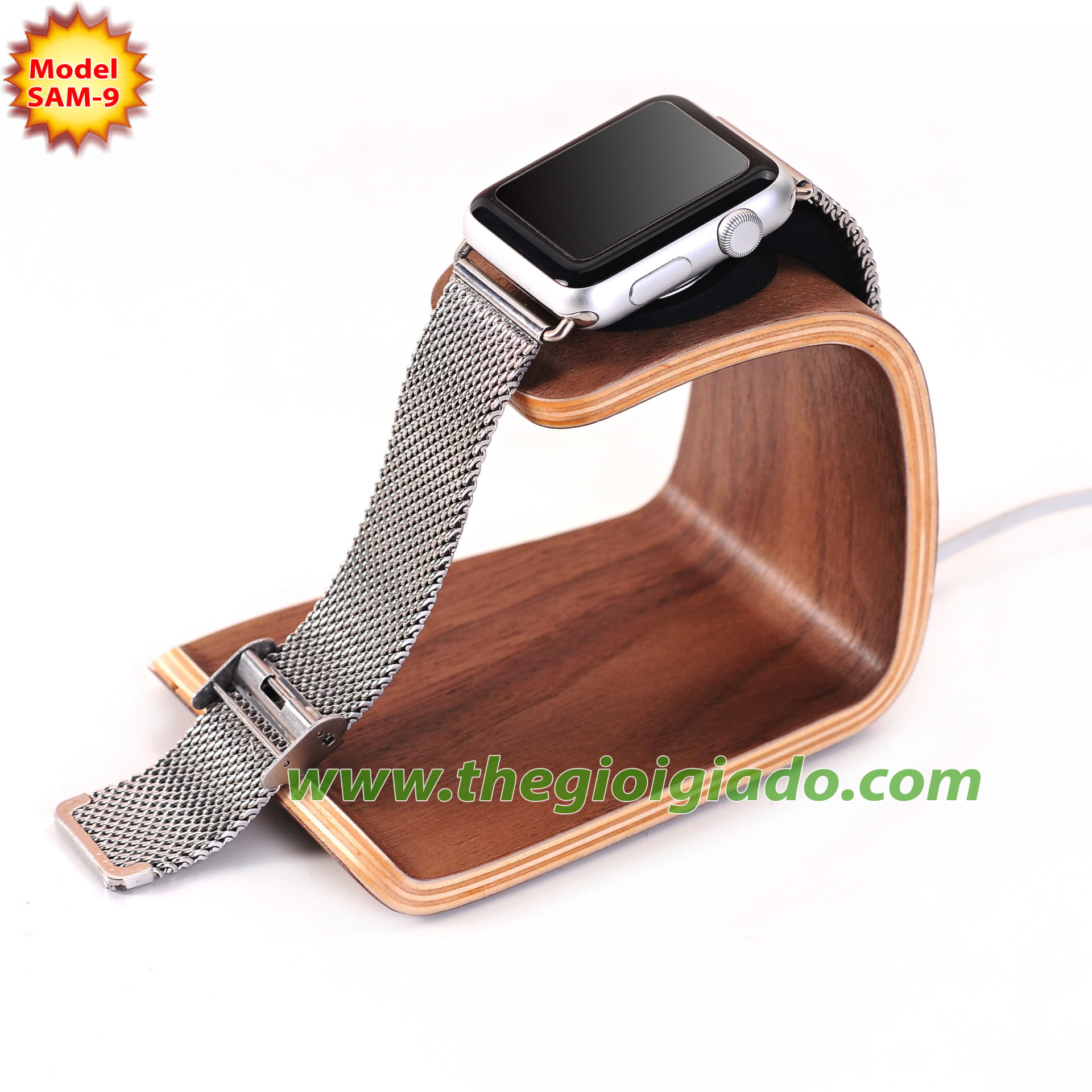 Giá đỡ Apple Watch để bàn,chất liệu gỗ SAM-9 Giá đỡ Apple Watch để bàn,chất liệu gỗ SAM-9