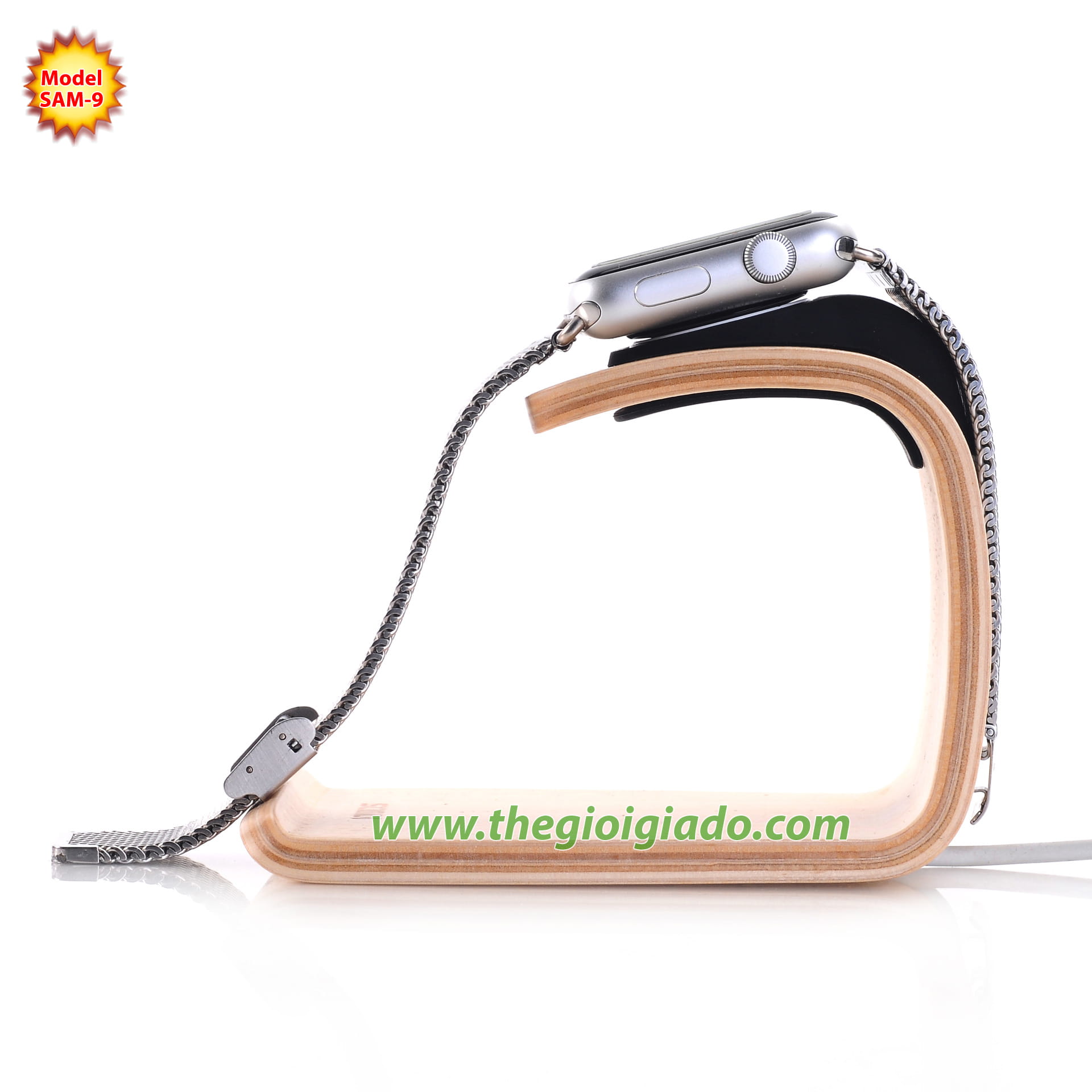 Giá đỡ Apple Watch để bàn,chất liệu gỗ SAM-9 Giá đỡ Apple Watch để bàn,chất liệu gỗ SAM-9