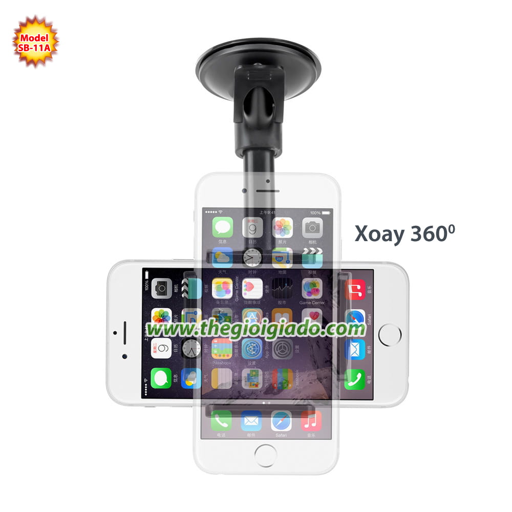 giá đỡ điện thoại trên xe hơi hút chân không model SB-11A